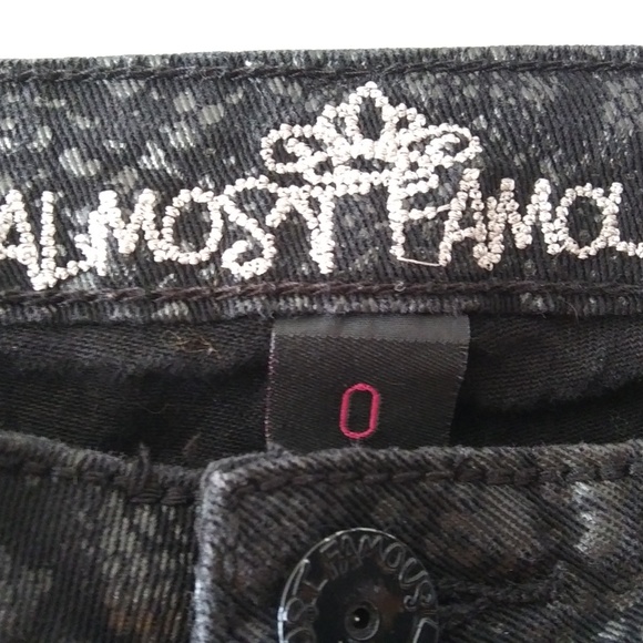 Almost Famous Black faux snake skin print jeans - Picture 2 of 7